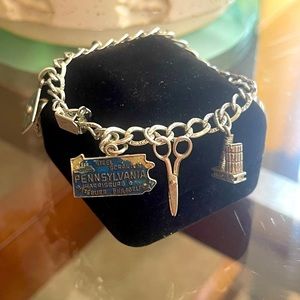 Pennsylvania 925 silver vintage charm bracelet